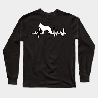 German Shepherd Heartbeat For Dog Lovers Long Sleeve T-Shirt